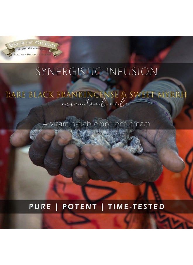 BALM OF GILEAD Foot Healing Cream - Frankincense and Sweet Myrrh Moisturizer for Sensitive Skin, Foot Therapy, Diabetic Skin Healing - Synergistic Action, Deeply Nourishing, Relieving