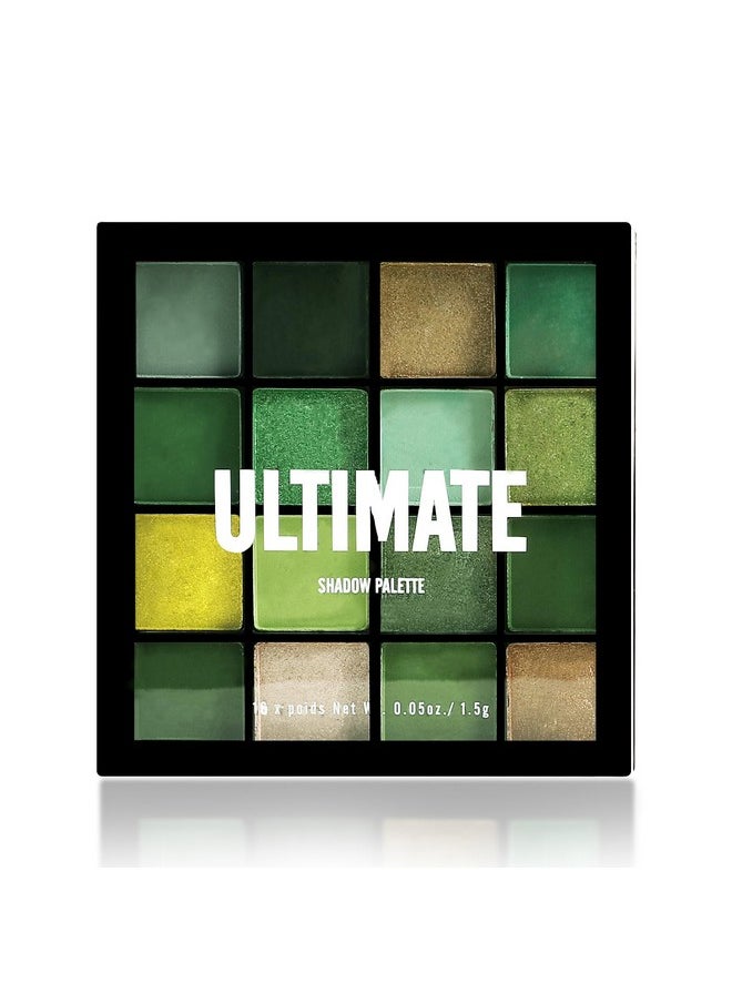 Boobeen Colorful Eyeshadow Palette Makeup-16 Colors, Matte and Glitter Eyeshadow, Bright Eyeshadow palettes, Blendable, Easy to Build Dramatic Glamour Looks (Green)