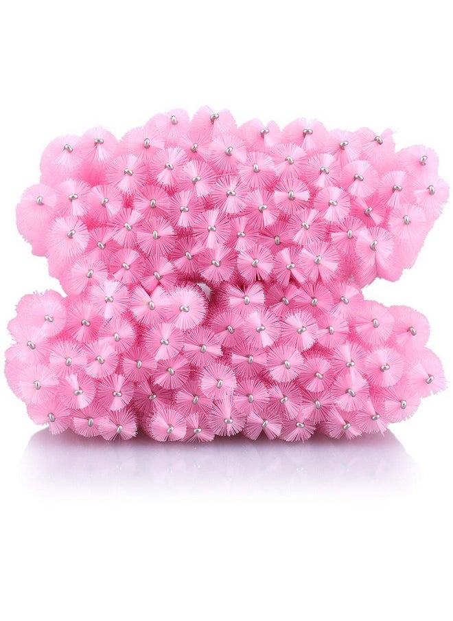 G2PLUS 300PCS Crystal Eyelash Brushes, Pink Disposable Mascara Wands Makeup Applicator, Adjustable Lash Spoolies for Eyelash Extensions and Eyebrow Brush