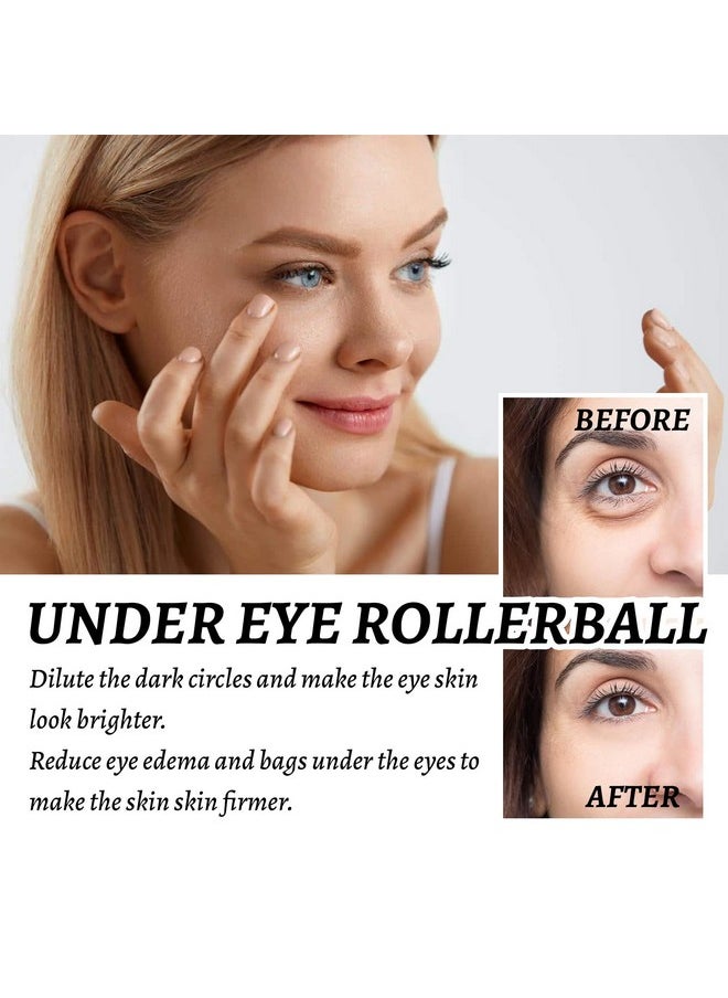 Eye Serum, Frankincense Eye Roller with Castor Oil for Dark Circles, Puffy Eyes, and Wrinkles, Anti Aging Eye Serum Cream, 0.34 Fl Oz