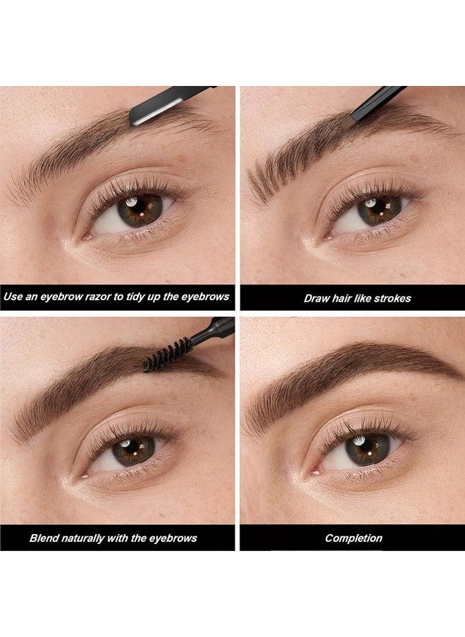 YOUNG VISION 3-in-1 Eyebrow Pencil, Eye Brow Pen, Brush and Razor Trio, Micro-Fine + Define Eyebrow Shades, Easy To Use, Long Lasting and Waterproof