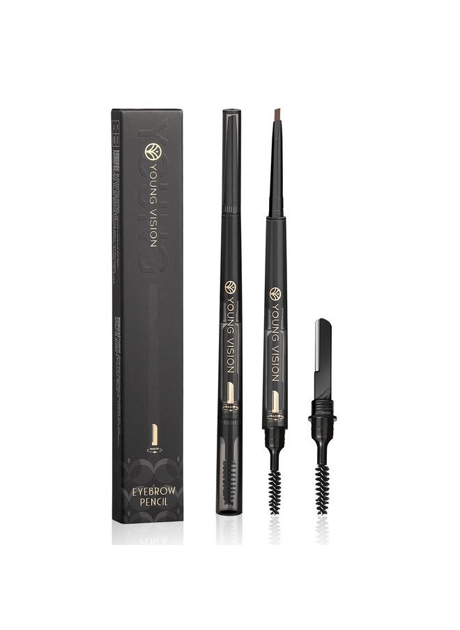 YOUNG VISION 3-in-1 Eyebrow Pencil, Eye Brow Pen, Brush and Razor Trio, Micro-Fine + Define Eyebrow Shades, Easy To Use, Long Lasting and Waterproof