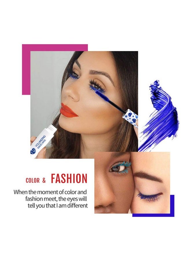 7 Colors Colorful Mascara Rainbow Colorful Waterproof Mascara 3D Fiber Lash Mascara Volume Eye lash