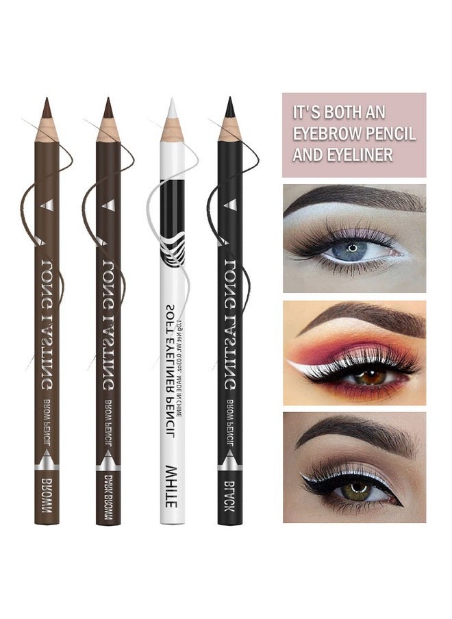 7Pcs Multicolor Eyebrow Pencil Eyeliner Set, Waterproof Eye Brow Pencil, Easy to Coloromen Women Professional Eyebrow Pencil Smudge Proof Long Lasting Makeup Eye Liners (Multicolor)