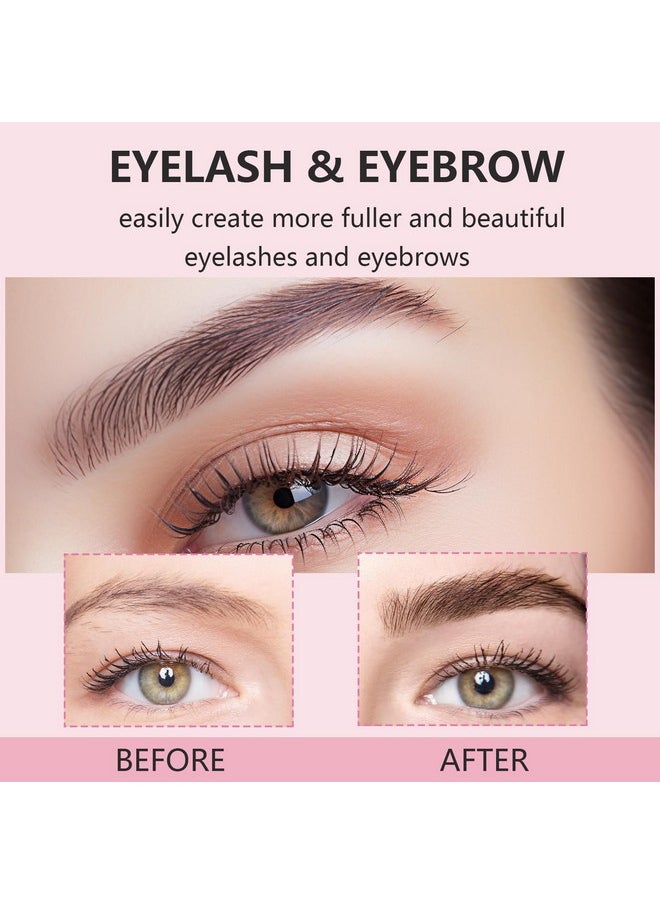 Eyebrow Color Kit, 2 in 1 Eyelash & Eyebrow Color Set- Quick and Thick Coloring Natural Eyebrow Color Kit Professional DIY at Home Use 10ml (black)