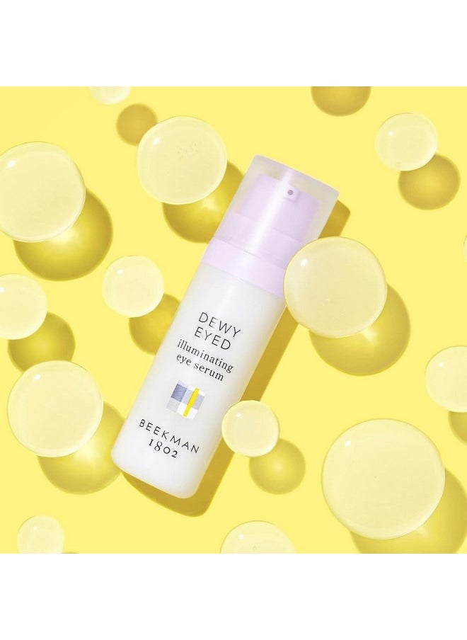 Beekman 1802 Dewy Eyed Illuminating Eye Serum - Fragrance Free - 0.16 oz - Reduces Puffiness & Dark Circles - With Goat Milk & Aloe Vera - Good for Sensitive Skin - Cruelty Free