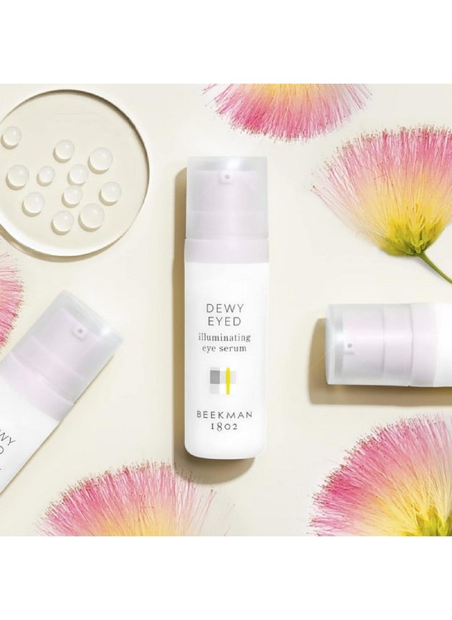 Beekman 1802 Dewy Eyed Illuminating Eye Serum - Fragrance Free - 0.16 oz - Reduces Puffiness & Dark Circles - With Goat Milk & Aloe Vera - Good for Sensitive Skin - Cruelty Free