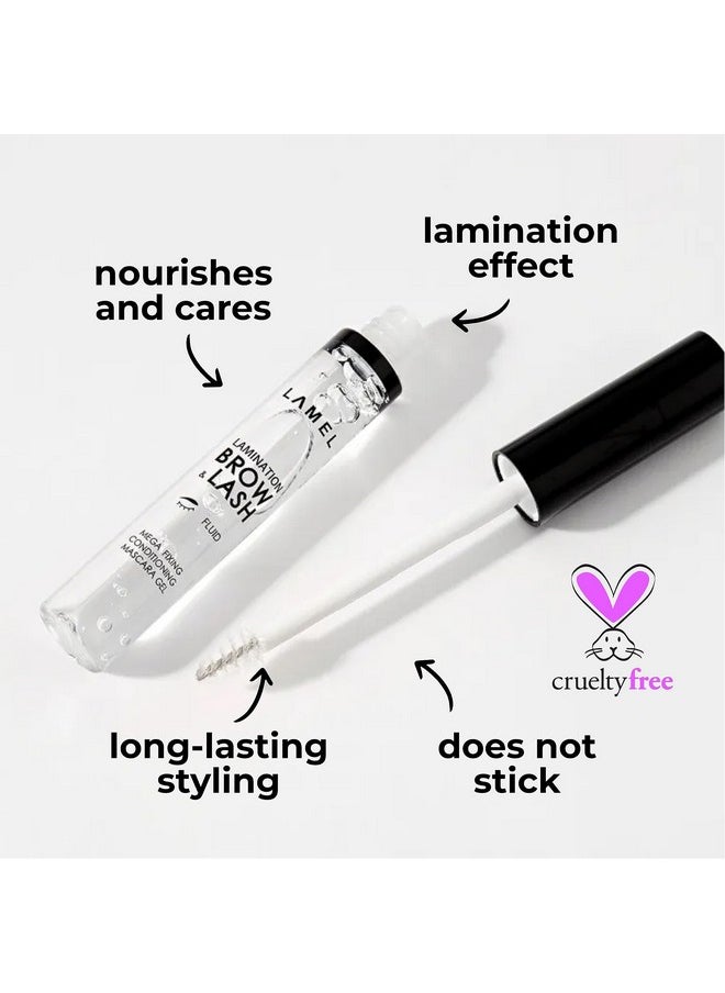 LAMEL Lamination Clear Brow and Lash Gel - Megafixing Eyebrow Glue, Clear Eyebrow Gel, Waterproof & Sweat-Proof Clear Mascara, Setting for Feathered & Fluffy Brows - Flawless Eyebrow Makeup