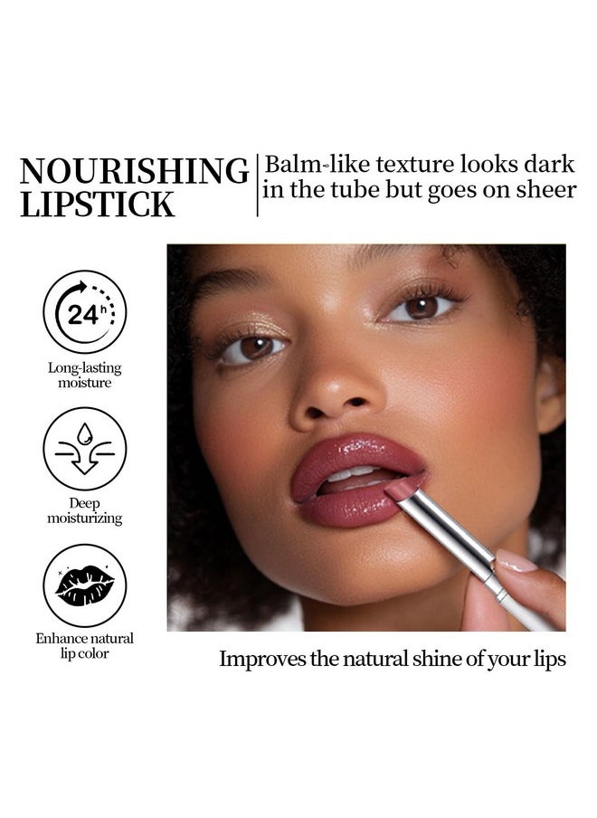HOSAILY Pink Honey Lipstick Tinted Lip Balm, Hydrating Natural Glossy Sheer Lip Balm, Moisturizing Black Candy Lipstick Makeup Lip Care Balm for Repairing Dry Lips