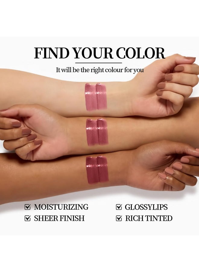 HOSAILY Pink Honey Lipstick Tinted Lip Balm, Hydrating Natural Glossy Sheer Lip Balm, Moisturizing Black Candy Lipstick Makeup Lip Care Balm for Repairing Dry Lips