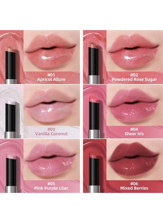 KIMUSE Lip Plumper, Hydrating Korean Lip Gloss, Click Tinted Lip Balm Solid Lipstick for Plumps & Moisturizes, Long-wearing All-in-one Lip Plumping, Gloss, Balm