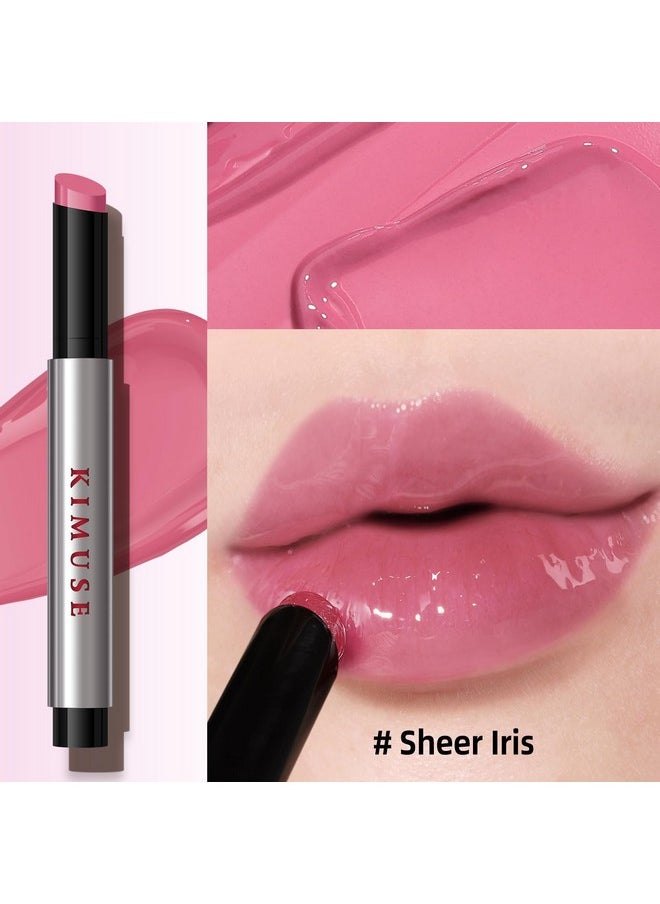 KIMUSE Lip Plumper, Hydrating Korean Lip Gloss, Click Tinted Lip Balm Solid Lipstick for Plumps & Moisturizes, Long-wearing All-in-one Lip Plumping, Gloss, Balm