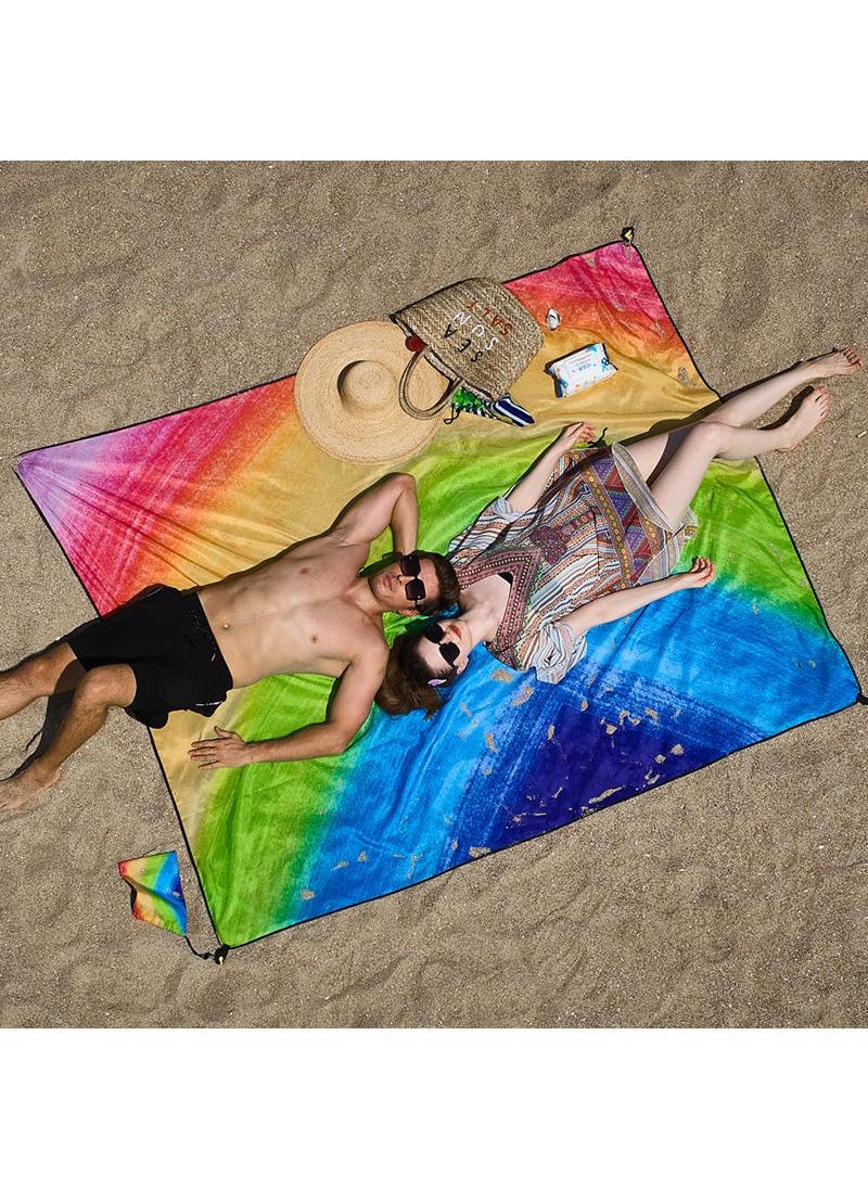 Bohemian Printed Beach Mat Quick Drying And Splash Proof Mat Outdoor Picnic Mat 180x220Cm