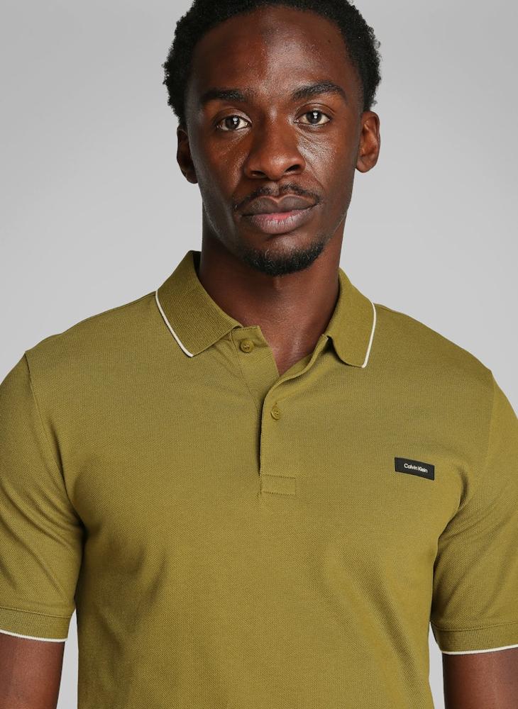 Slim Stretch Cotton Pique Polo