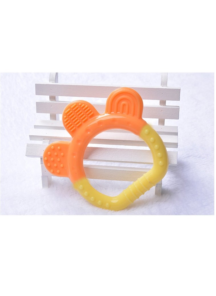 5-Piece Food-Grade Non-Toxic Soft Silicone Fruit Teething Toy With Holder Bpa Free Infant And Toddler Silicone Teethers Soothe Babies Gums  Baby Gift
