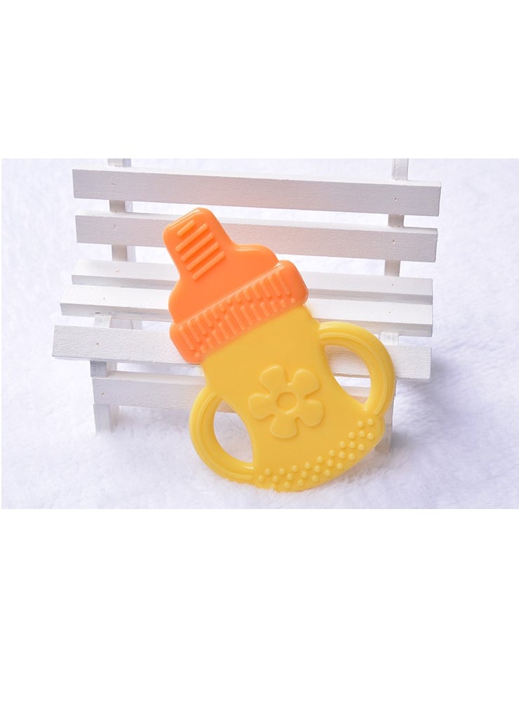 5-Piece Food-Grade Non-Toxic Soft Silicone Fruit Teething Toy With Holder Bpa Free Infant And Toddler Silicone Teethers Soothe Babies Gums  Baby Gift