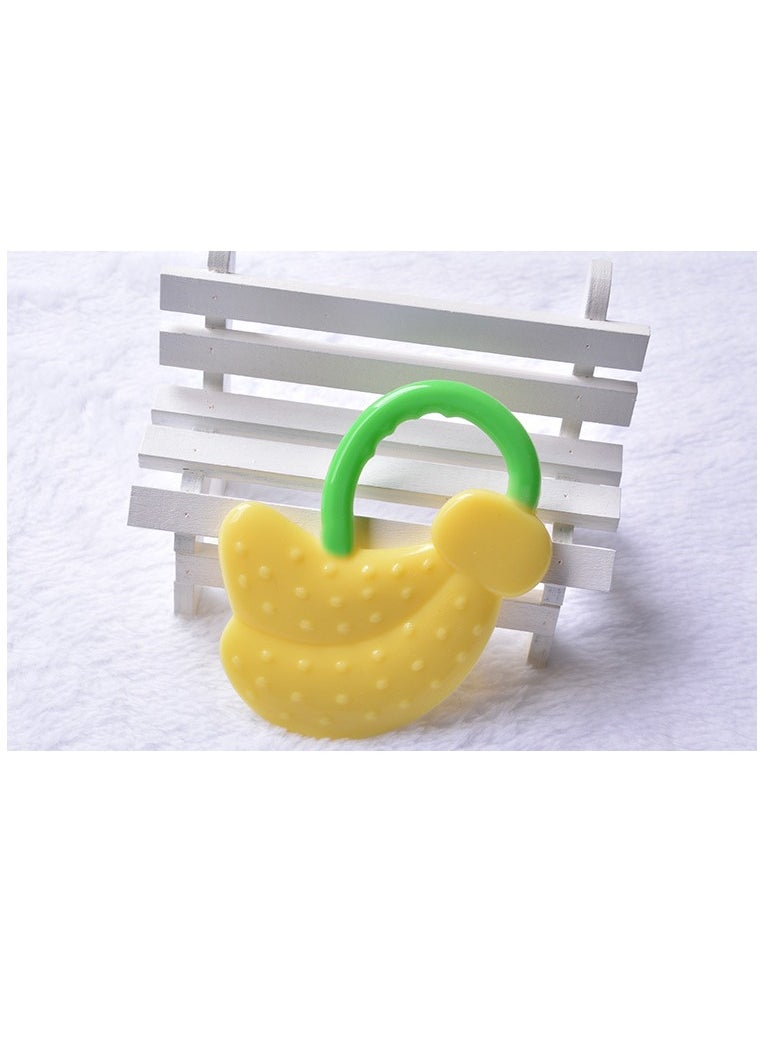 5-Piece Food-Grade Non-Toxic Soft Silicone Fruit Teething Toy With Holder Bpa Free Infant And Toddler Silicone Teethers Soothe Babies Gums  Baby Gift