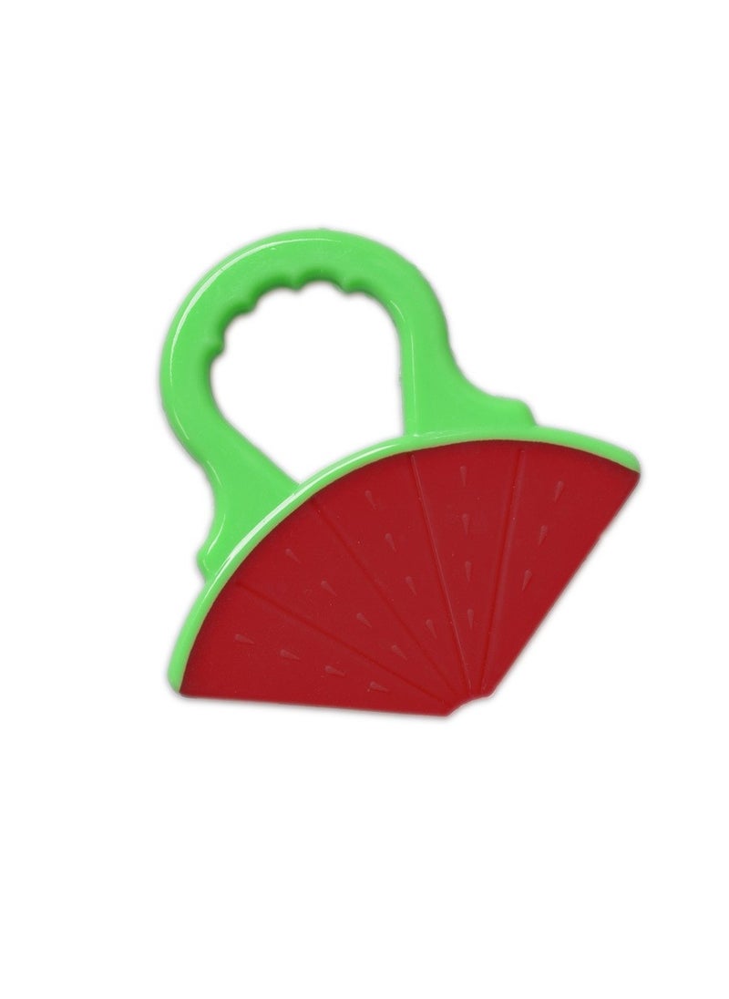 5-Piece Food-Grade Non-Toxic Soft Silicone Fruit Teething Toy With Holder Bpa Free Infant And Toddler Silicone Teethers Soothe Babies Gums  Baby Gift