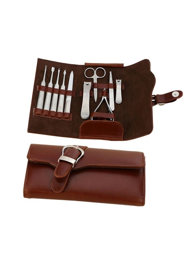 Nail Clippers Set 10 Pieces Professional Stainless Steel Nail Nail Clippers Set Nail Tools for Utility Pedicure Tools for Feet( Silver)