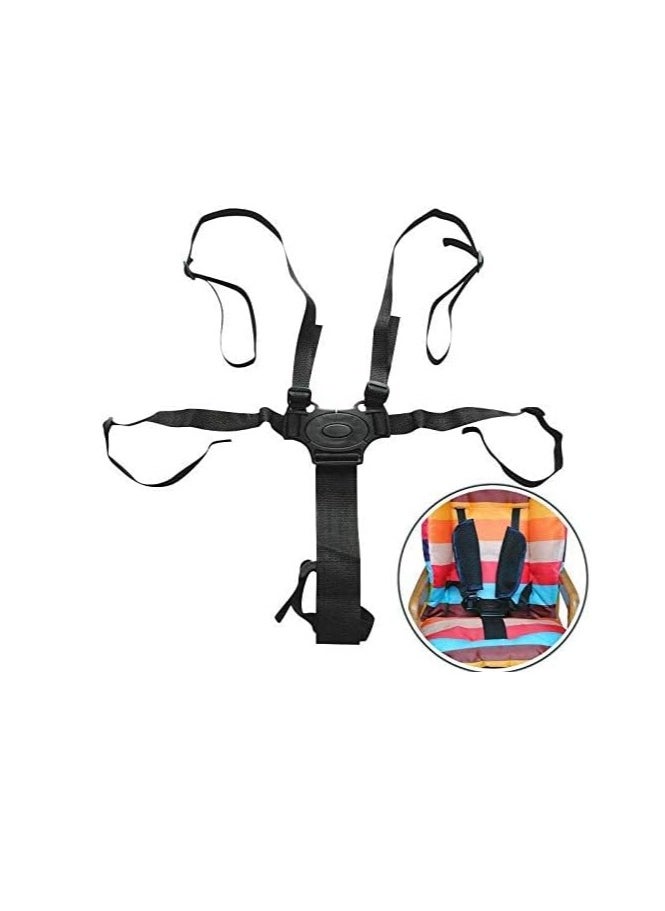Universal Baby 5 Point Harness Safe Belt Seat Belts For Stroller High Chair Pram Buggy Children Kid Pushchair 360 Rotating Hook