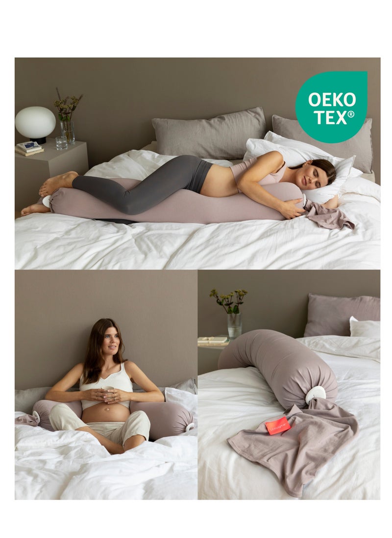 bbhugme Pregnancy Pillow in Dusty Olive / Black