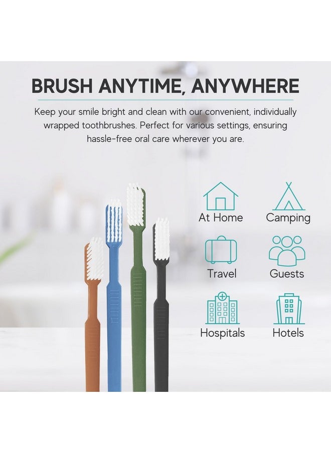 160 Prepasted Disposable Toothbrushes Individually Wrapped - Single Use Pre Pasted Disposable Toothbrushes with Toothpaste Built In - Waterless Toothbrush for Travel, Airbnb Guests, Hotel, & Camping