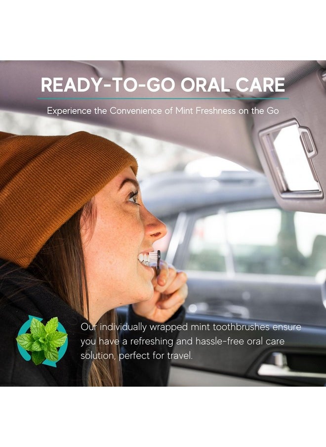 160 Prepasted Disposable Toothbrushes Individually Wrapped - Single Use Pre Pasted Disposable Toothbrushes with Toothpaste Built In - Waterless Toothbrush for Travel, Airbnb Guests, Hotel, & Camping