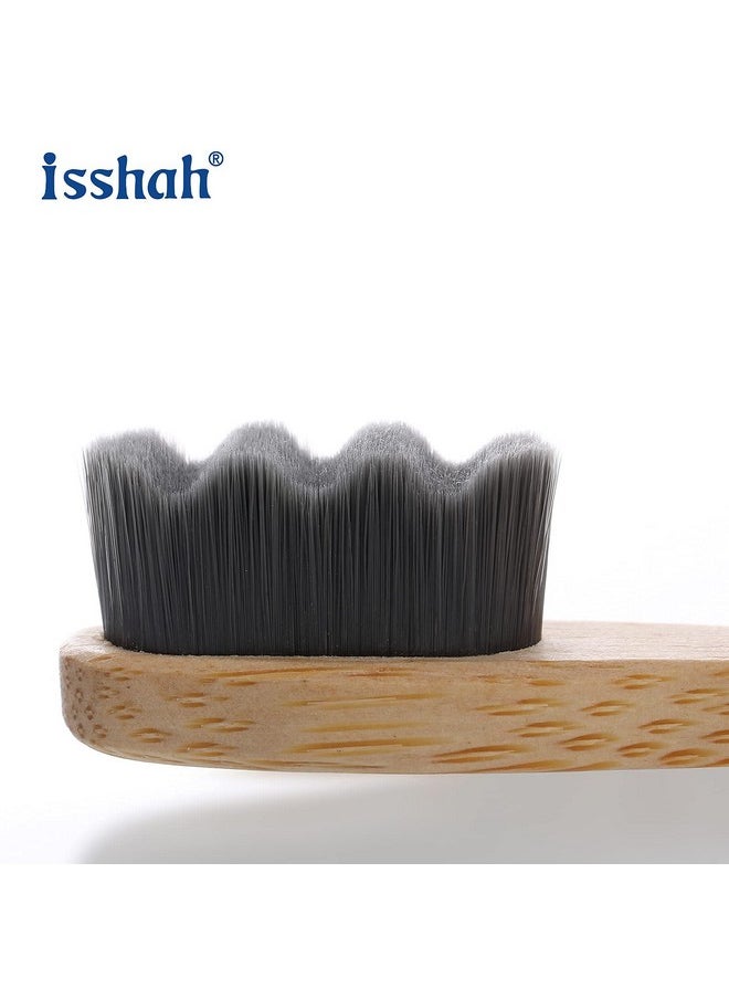 Isshah Extra Soft Bamboo Toothbrush, Micro Nano 20,000 Bristles Toothbrushes for Sensitive Gum, FSC Certified and PETA Approved, Pack of 8