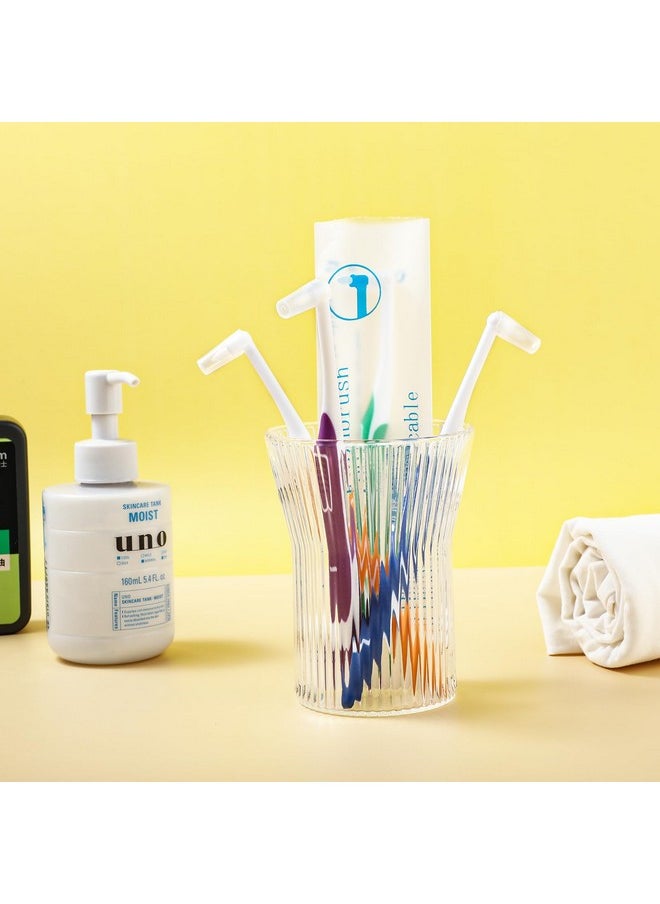 WLLHYF 4 Pcs Tuft Toothbrush Tufted Brush, Interspace Toothbrushes End-Tuft Tapered Trim Toothbrush Soft Trim Orthodontic Interdental Brushes for Detail Cleaning