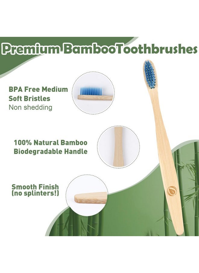 Navona 36 PCS Biodegradable Bamboo Toothbrushes, Individually Wrapped Bulk Toothbrushes, BPA Free Soft Bristles Eco-Friendly, Natural Wood Toothbrushes Bulk, Reusable Travel Toothbrushes