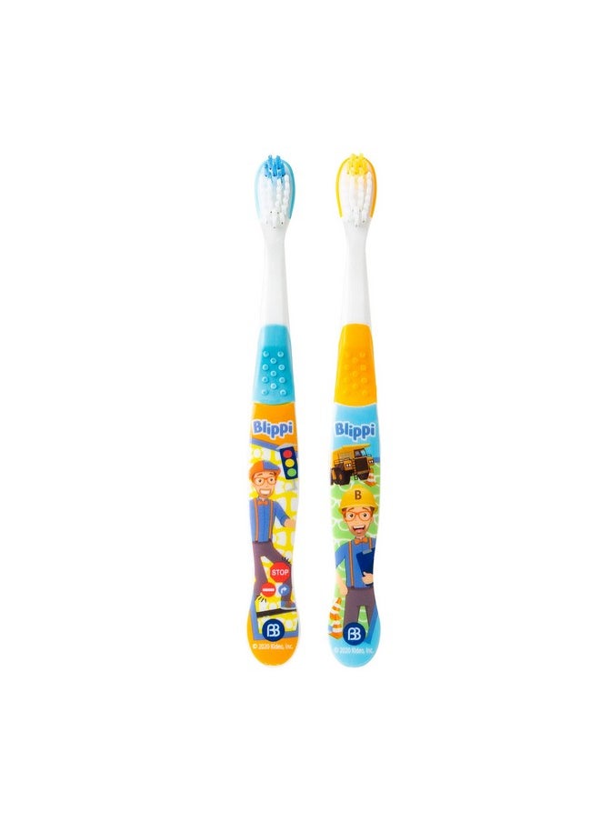 Brush Buddies Blippi Kids Toothbrushes, Manual Toothbrushes for Kids, Toothbrush for Toddlers 2-4 Years, Blippi Childrens Toothbrush, Soft Toothbrushes, 2PK