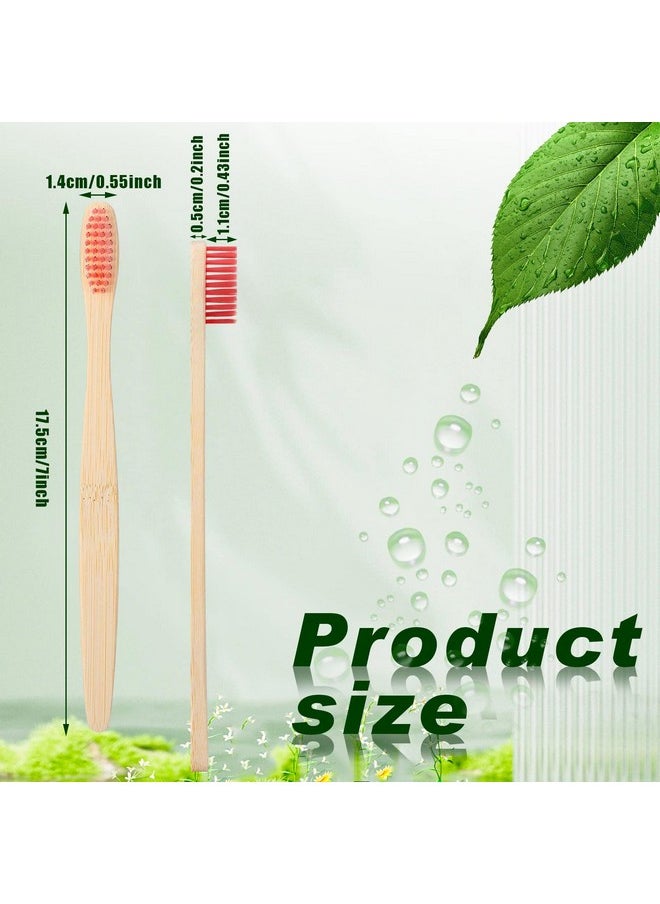 Sieral 120 Pcs Bamboo Toothbrushes Soft Bristle Toothbrush Travel Wooden 7 Inch Manual for Kids Teens Adults Home Travel, Individually Wrapped, 12 Color, Blue,Green,Purple,White