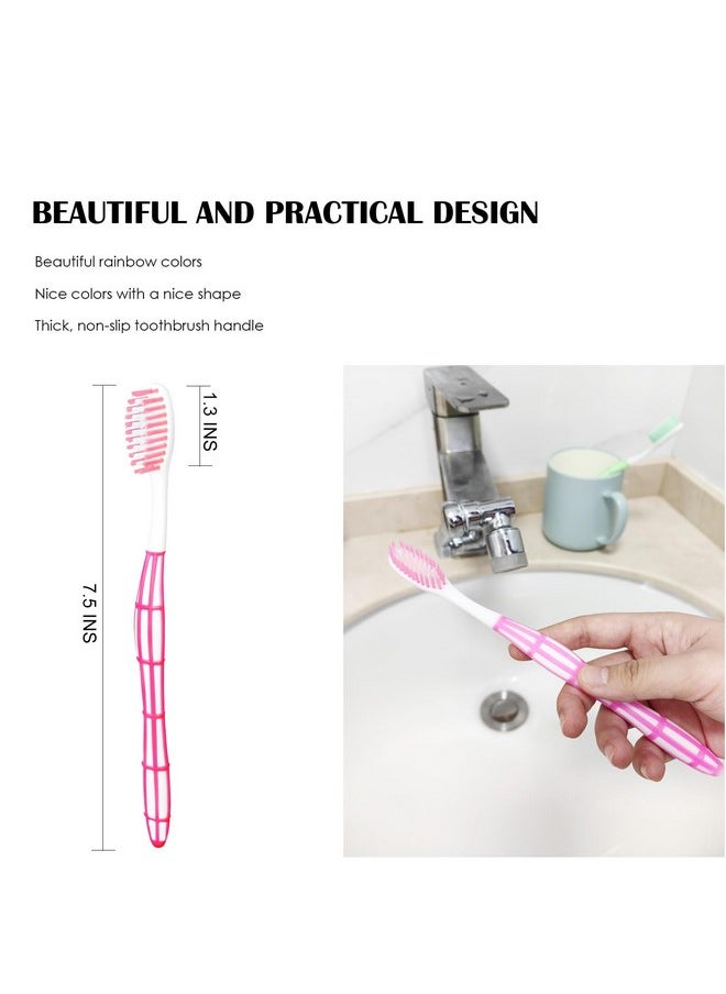 EasyHonor 36 PCS Individually Wrapped Bulk Toothbrushes, Colorful Manual Disposable Travel Toothbrush Set for Adults, Ergonomics Handle, Medium Soft Bristles, Perfect for Travel, Hotels, Donations.
