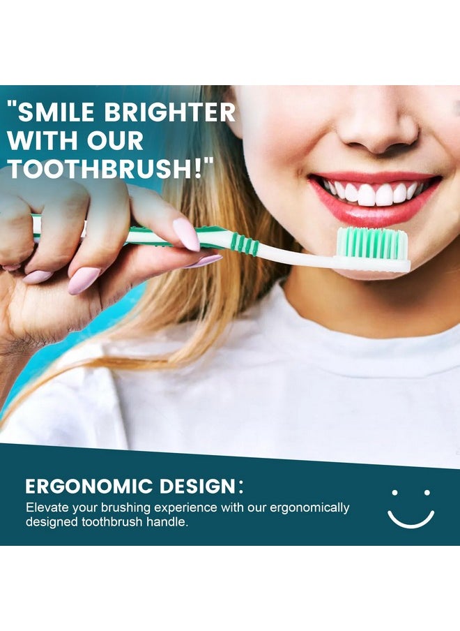 Navona 30 PCS Premium Individually Wrapped Bulk Toothbrush Pack, Disposable Toothbrush, Soft Toothbrush for Adult or Kid, Soft Bristle Toothbrush, Ergonomics Handle, Perfect for Travel,Hotel,Donation