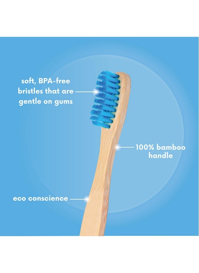 The Humble Co. Bamboo Toothbrushes (5pk) - Toothbrushes for Superior Oral Care, Dental Hygiene, and Gum Care, BPA Free (Soft Bristles)