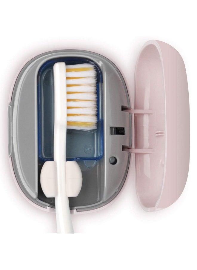 NewWay Mini Toothbrush Cover Rechargeable Travel Toothbrush Case with Holder for Houshold and Traving or Business Trip Pink