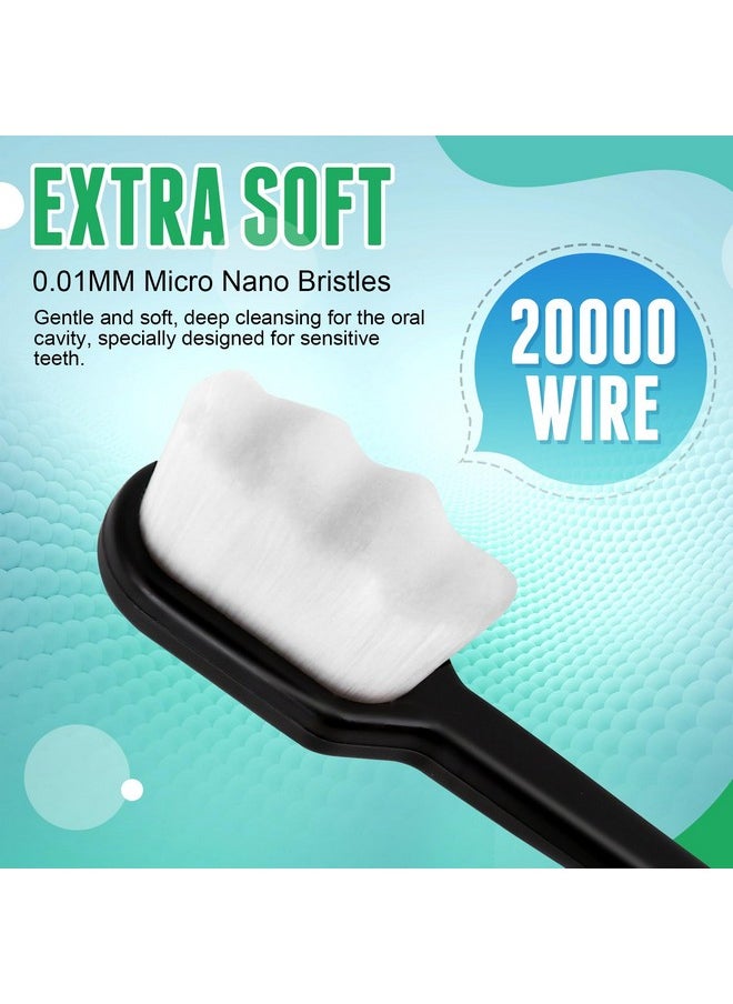 24 PCS Nano Toothbrush, Soft Bristle Toothbrush, Extra Soft Toothbrush for Sensitive Gum, Ultra Soft Toothbrush With 20000 Micro Bristle for Pregnant Women, Elderly, Gum Recession, Protect Fragile Gum