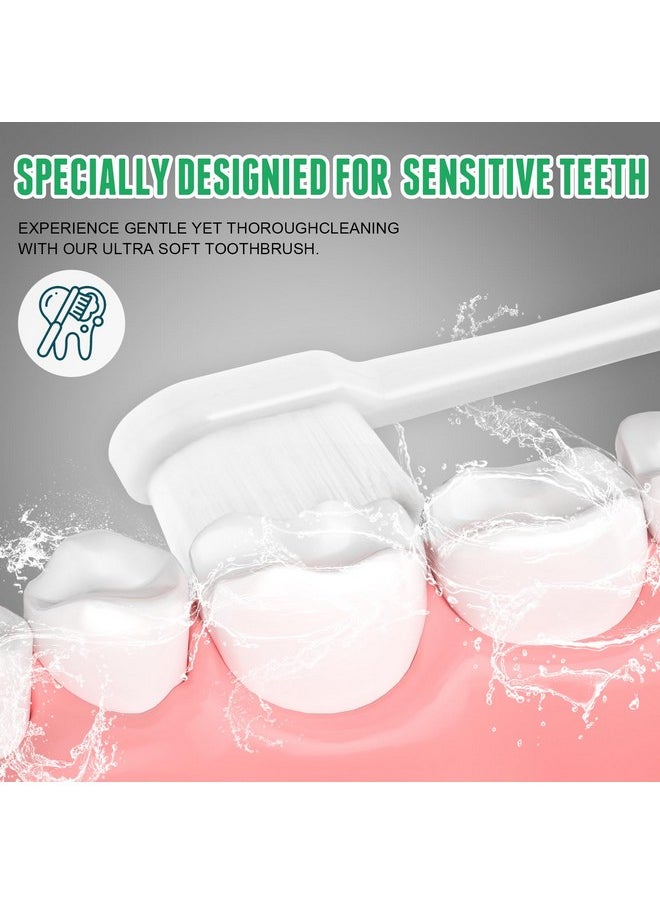 24 PCS Nano Toothbrush, Soft Bristle Toothbrush, Extra Soft Toothbrush for Sensitive Gum, Ultra Soft Toothbrush With 20000 Micro Bristle for Pregnant Women, Elderly, Gum Recession, Protect Fragile Gum