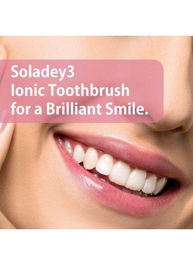 Soladey3 Ionic Toothbrush, Solar Panels and TiO2 Semiconductor, 4 Row Ultra Fine Orange, You can Brush Without Toothpaste
