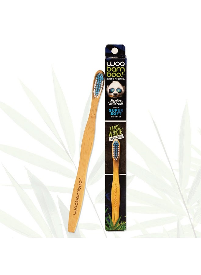 Woobamboo! Bamboo Toothbrush - Adult - Super Soft Bristle - BPA Free Nylon Bristles - Eco-Friendly, Biodegradable, Compostable, Vegan (Pack of 1)