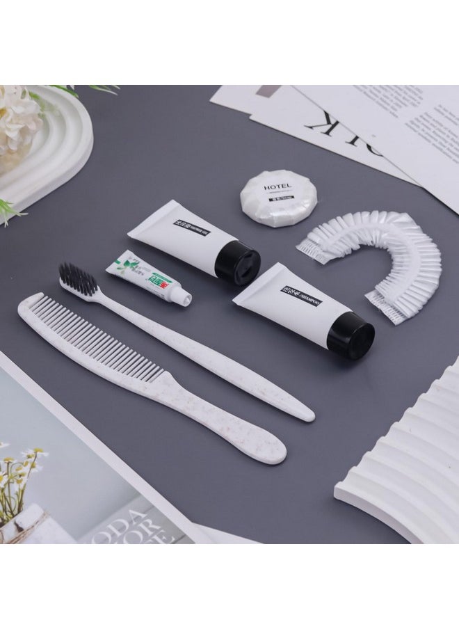 Hygiene Kit, Hygiene Kit Bulk, Travel Hygiene Kit With Toothbrush, Toothpaste, Comb, Shampoo, Shower Gel, Shower Cap And Soap, Individually Packed, Suitable For Home, Hotel, Camping, Travel (PACK-12)