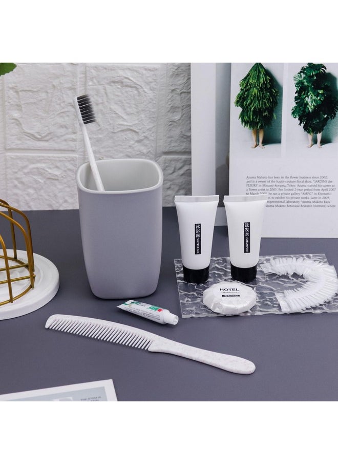 Hygiene Kit, Hygiene Kit Bulk, Travel Hygiene Kit With Toothbrush, Toothpaste, Comb, Shampoo, Shower Gel, Shower Cap And Soap, Individually Packed, Suitable For Home, Hotel, Camping, Travel (PACK-12)