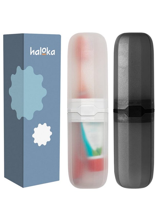 Toothbrush Case Large Travel Toothbrush Holder to Protect your Toothbrush on the Go Stylish Toothbrush Travel Case by Haloka