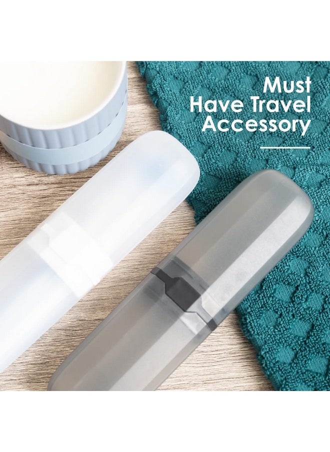 Toothbrush Case Large Travel Toothbrush Holder to Protect your Toothbrush on the Go Stylish Toothbrush Travel Case by Haloka