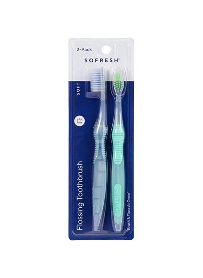 ONOW Sofresh Flossing Toothbrush 2 Pack Soft