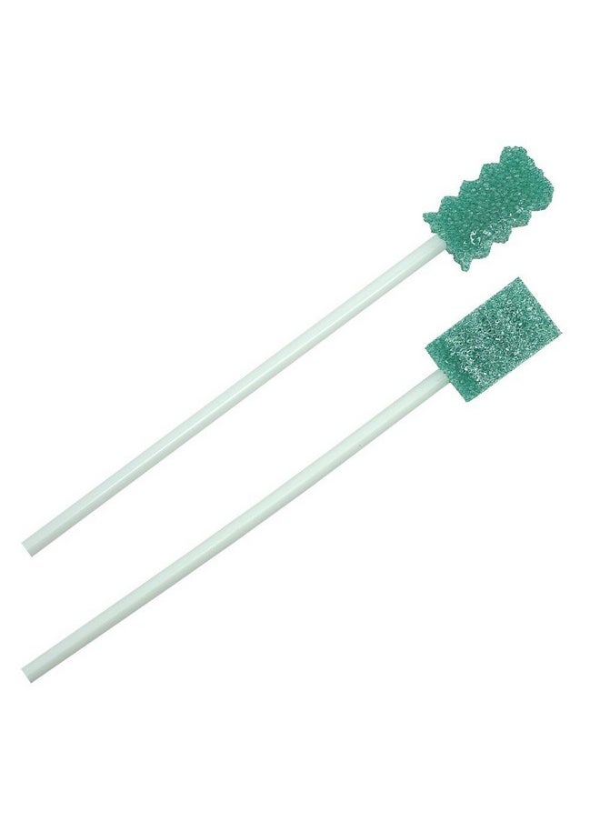 MUNKCARE Disposable Dentifrice Treated Oral Care Sponge Swabs, Individual Wrapped 150 Counts (Dark Green)
