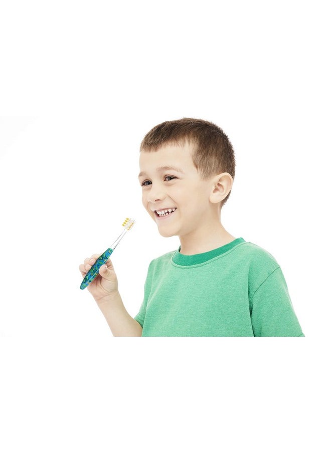 Ooak,Manual Kids Toothbrush, Tapered V++Max Soft Bristles, 2 Pack - Dinosaur