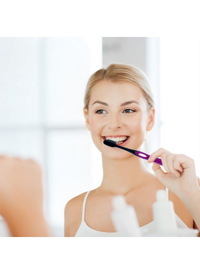 Xlent Dental Activated Charcoal Bristle Toothbrush - Xtreme (Extreme) Soft, Ultrafine, Tapered bristles, Compact Head & Slim Design - (4 Count)