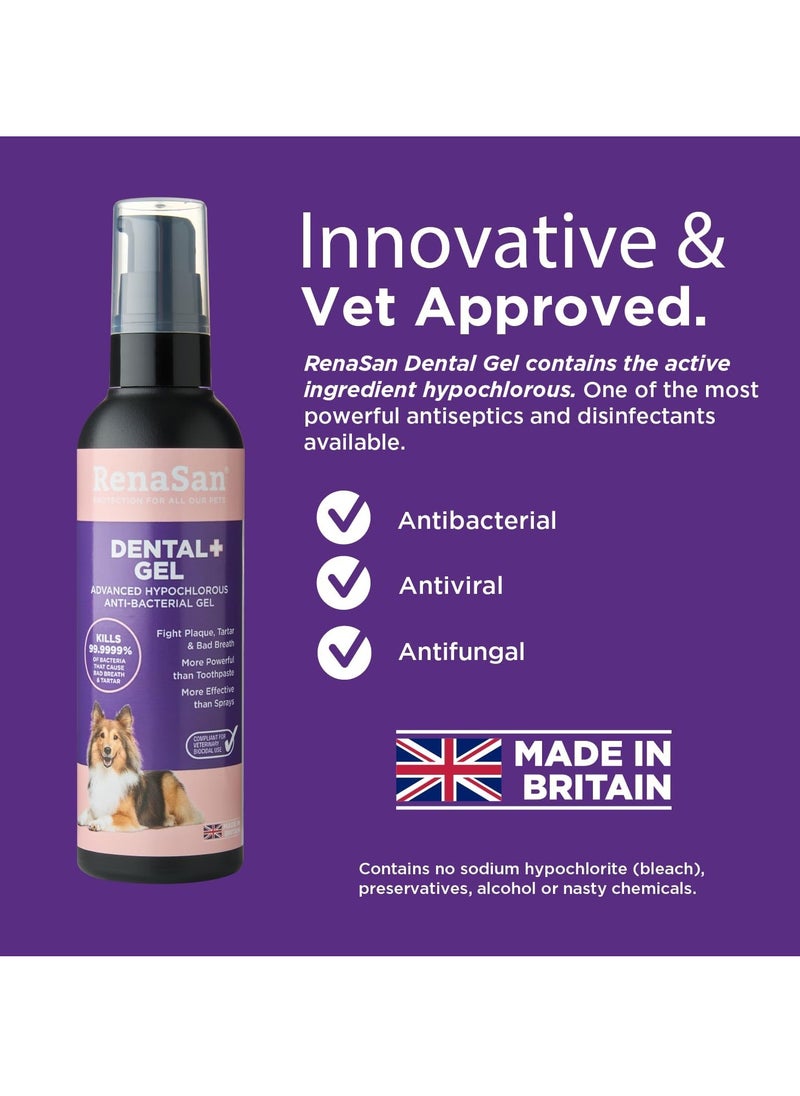 Dental Gel Removes the cause of Bad Breath Plaque and Tartar Soothes and Protects Gums Mouth Disinfection Protects Wounds Antibacterial Antifungal Antiviral 100ml
