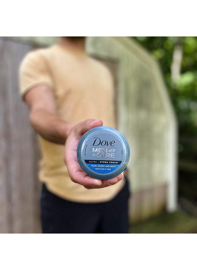 Dove Men+Care Ultra Hydra Cream, Face, Hands and Body care, All Skin Types, 6 Pack of 2.53 Oz Each
